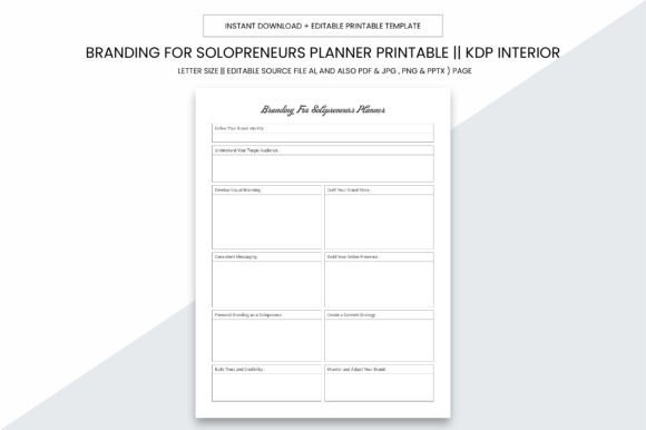 Branding for Solopreneurs Planner: A Comprehensive Tool for Business Success