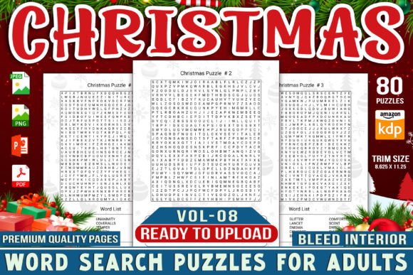 Christmas Word Search for Adults Vol-8: A Premium Puzzle Experience