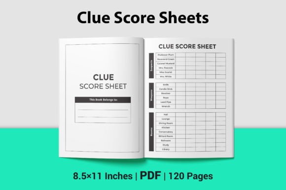 Clue Score Sheets KDP Interior
