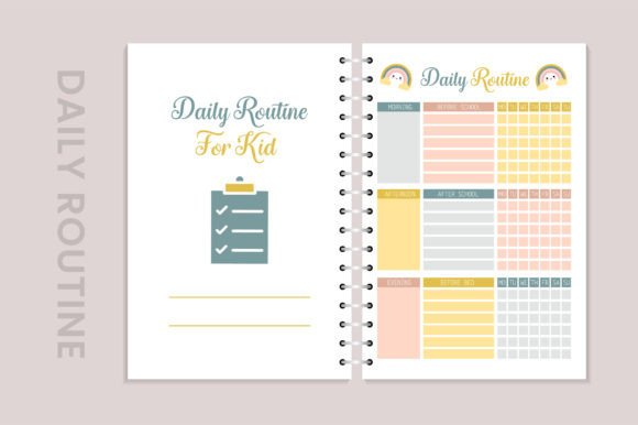 Daily Routine Chart for Kid KDP Interior