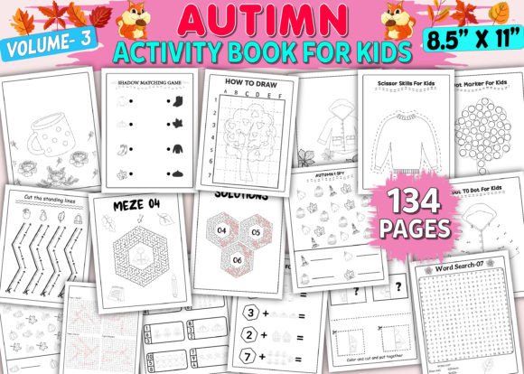 Fall Autumn Activity Pages for Kids