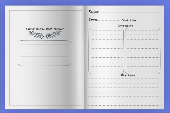 Family Recipe Book Interior Amazon KDP