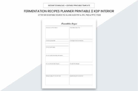 Fermentation Recipes Kdp Planner