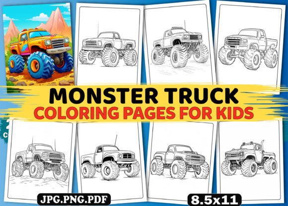 Monster Truck Coloring Pages for Kids