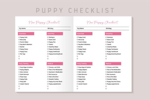 New Puppy Checklist KDP Interior: A Strategic Tool for Efficient Content Creation