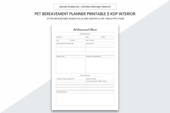 New Version Pet Bereavement Planner
