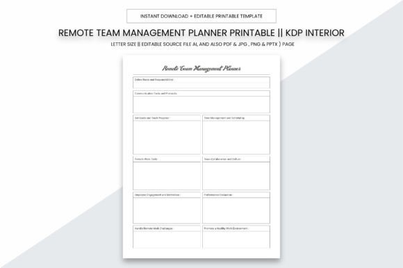 Remote Team Management Planner