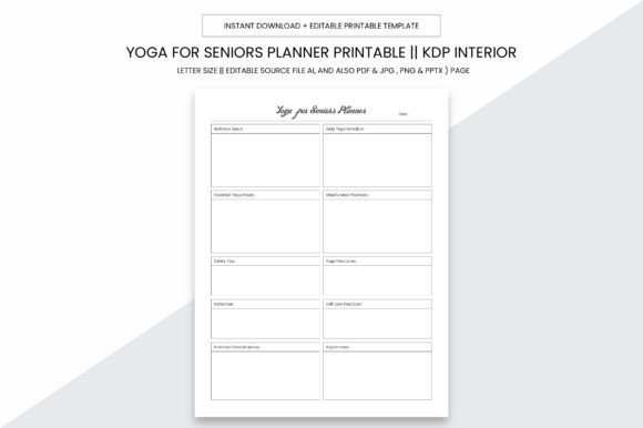 Yoga for Seniors Planner Kdp Interior: A Practical Tool for Mindful Living